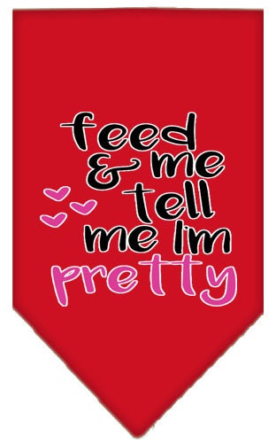 “Feed Me & Tell Me I’m Pretty” Cotton Pet Bandana from As You Wish Apparel – Dog Humor Bandana