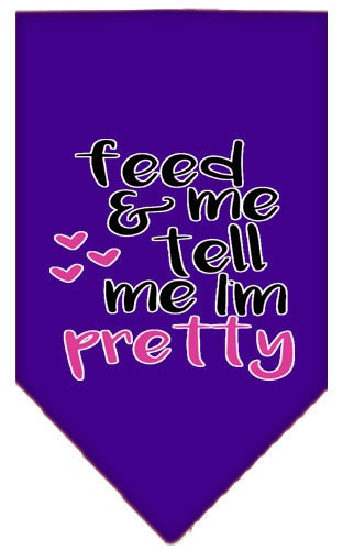 “Feed Me & Tell Me I’m Pretty” Cotton Pet Bandana from As You Wish Apparel – Dog Humor Bandana