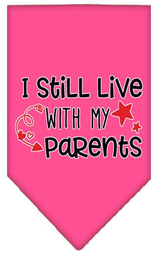 “I Still Live With My Parents” Cotton Pet Bandana from As You Wish Apparel – Dog Humor Bandana
