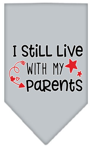 “I Still Live With My Parents” Cotton Pet Bandana from As You Wish Apparel – Dog Humor Bandana