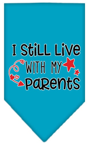 “I Still Live With My Parents” Cotton Pet Bandana from As You Wish Apparel – Dog Humor Bandana