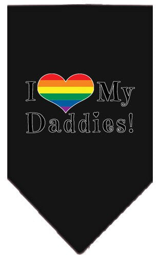 “I Heart My Daddies” Cotton Pet Bandana from As You Wish Apparel – Pride Dog Bandana