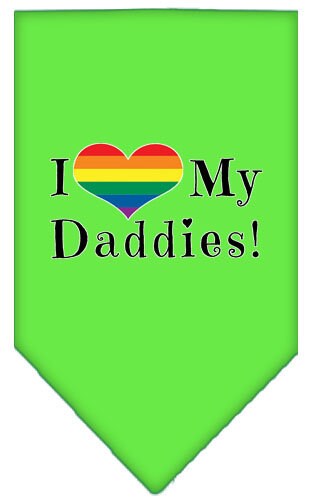 “I Heart My Daddies” Cotton Pet Bandana from As You Wish Apparel – Pride Dog Bandana