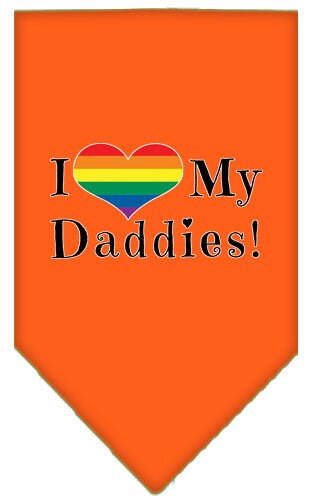 “I Heart My Daddies” Cotton Pet Bandana from As You Wish Apparel – Pride Dog Bandana