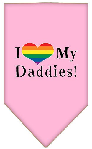 “I Heart My Daddies” Cotton Pet Bandana from As You Wish Apparel – Pride Dog Bandana
