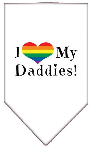 “I Heart My Daddies” Cotton Pet Bandana from As You Wish Apparel – Pride Dog Bandana