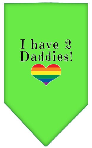 “I Have 2 Daddies” Cotton Pet Bandana from As You Wish Apparel – Pride Dog Bandana