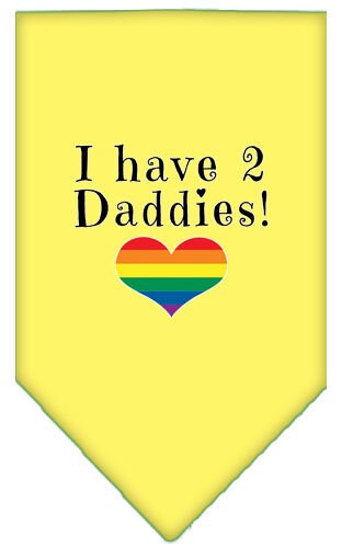 “I Have 2 Daddies” Cotton Pet Bandana from As You Wish Apparel – Pride Dog Bandana