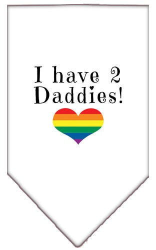 “I Have 2 Daddies” Cotton Pet Bandana from As You Wish Apparel – Pride Dog Bandana