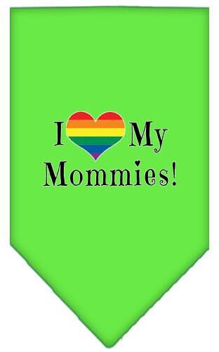 “I Heart My Mommies” Cotton Pet Bandana from As You Wish Apparel – Pride Dog Bandana