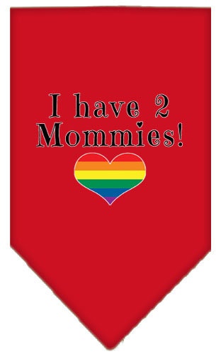 “I Have 2 Mommies” Cotton Pet Bandana from As You Wish Apparel – Pride Dog Bandana