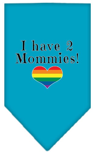 “I Have 2 Mommies” Cotton Pet Bandana from As You Wish Apparel – Pride Dog Bandana