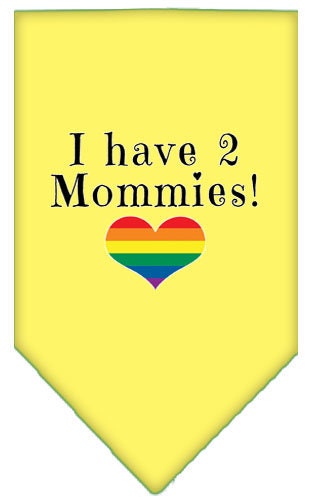 “I Have 2 Mommies” Cotton Pet Bandana from As You Wish Apparel – Pride Dog Bandana