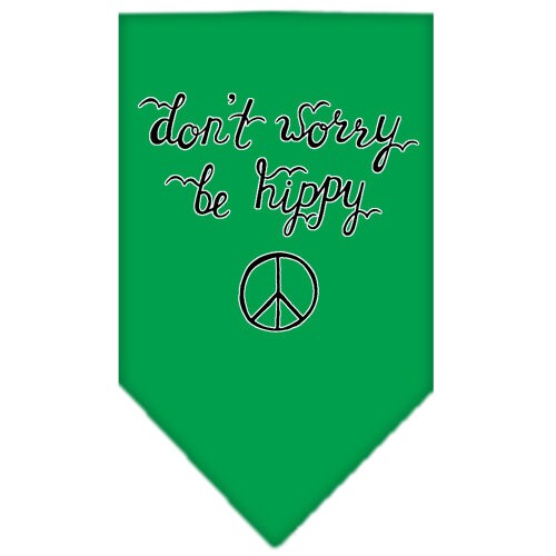 “Don’t Worry, Be Hippy” Cotton Pet Bandana from As You Wish Apparel – Dog Humor Bandana