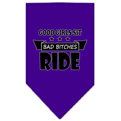 “Bitches Ride” Cotton Pet Bandana from As You Wish Apparel – Dog Humor Bandana