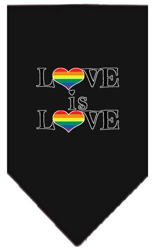 “Love Is Love” Cotton Pet Bandana from As You Wish Apparel – Pride Dog Bandana