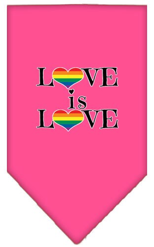 “Love Is Love” Cotton Pet Bandana from As You Wish Apparel – Pride Dog Bandana