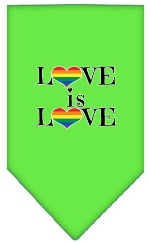 “Love Is Love” Cotton Pet Bandana from As You Wish Apparel – Pride Dog Bandana
