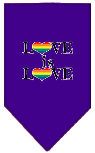 “Love Is Love” Cotton Pet Bandana from As You Wish Apparel – Pride Dog Bandana