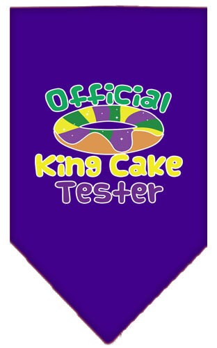 “King Cake Tester” Cotton Pet Bandana from As You Wish Apparel – Mardi Gras Dog Bandana