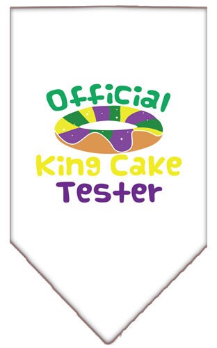 “King Cake Tester” Cotton Pet Bandana from As You Wish Apparel – Mardi Gras Dog Bandana