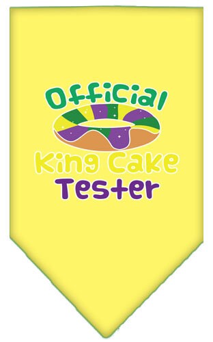 “King Cake Tester” Cotton Pet Bandana from As You Wish Apparel – Mardi Gras Dog Bandana