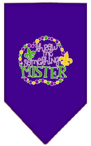 “Throw Me Something Mister” Cotton Pet Bandana from As You Wish Apparel – Mardi Gras Dog Bandana
