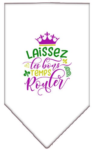 “Laissez Les Bons Temps Rouler” Cotton Pet Bandana from As You Wish Apparel – Mardi Gras Dog Bandana