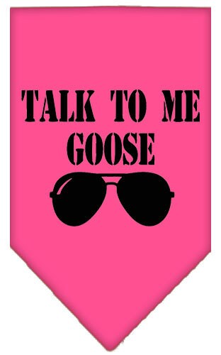 “Talk To Me Goose” Cotton Pet Bandana from As You Wish Apparel – Dog Humor Bandana