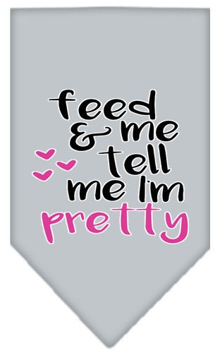 “Feed Me & Tell Me I’m Pretty” Cotton Pet Bandana from As You Wish Apparel – Dog Humor Bandana