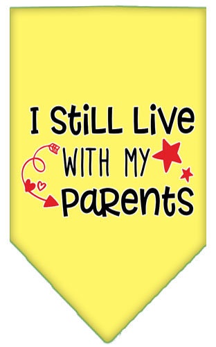 “I Still Live With My Parents” Cotton Pet Bandana from As You Wish Apparel – Dog Humor Bandana