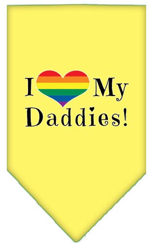 “I Heart My Daddies” Cotton Pet Bandana from As You Wish Apparel – Pride Dog Bandana