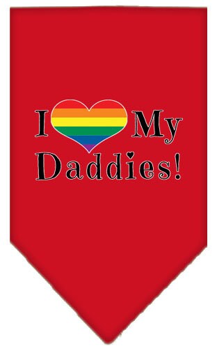 “I Heart My Daddies” Cotton Pet Bandana from As You Wish Apparel – Pride Dog Bandana