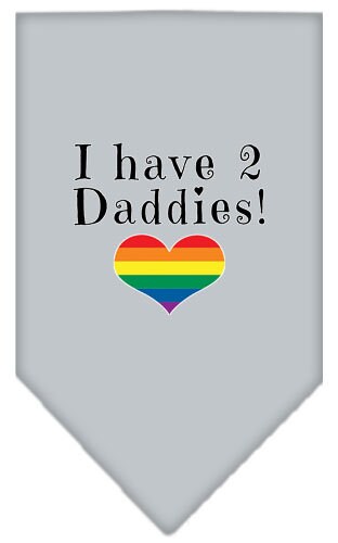 “I Have 2 Daddies” Cotton Pet Bandana from As You Wish Apparel – Pride Dog Bandana