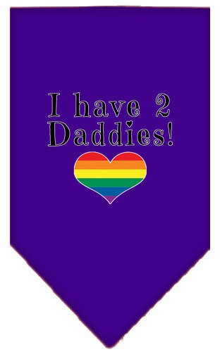 “I Have 2 Daddies” Cotton Pet Bandana from As You Wish Apparel – Pride Dog Bandana