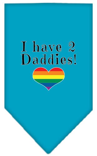 “I Have 2 Daddies” Cotton Pet Bandana from As You Wish Apparel – Pride Dog Bandana