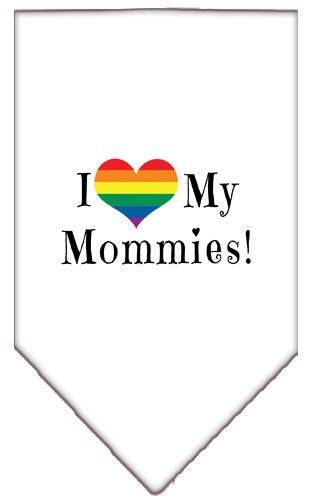 “I Heart My Mommies” Cotton Pet Bandana from As You Wish Apparel – Pride Dog Bandana