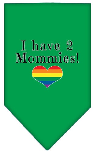 “I Have 2 Mommies” Cotton Pet Bandana from As You Wish Apparel – Pride Dog Bandana