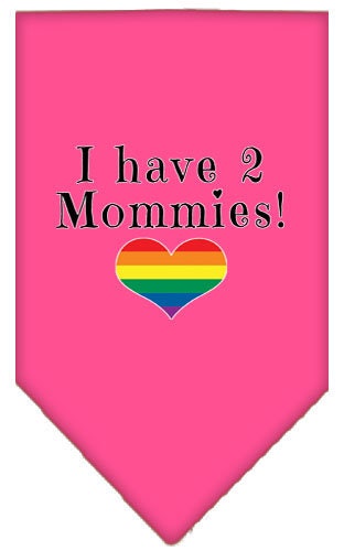 “I Have 2 Mommies” Cotton Pet Bandana from As You Wish Apparel – Pride Dog Bandana