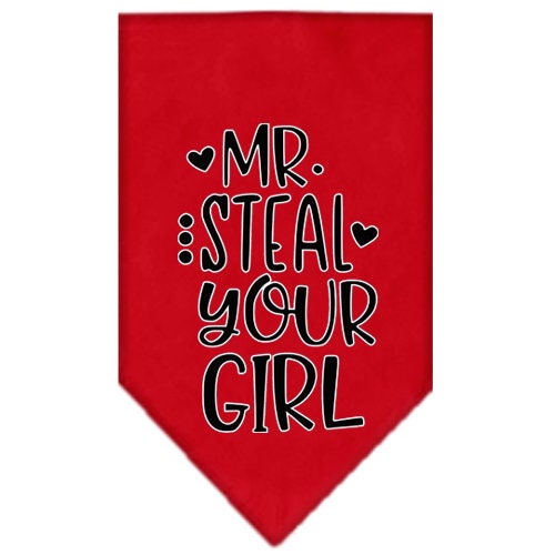 “Mr. Steal Your Girl” Cotton Pet Bandana from As You Wish Apparel – Dog Humor Bandana