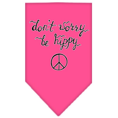 “Don’t Worry, Be Hippy” Cotton Pet Bandana from As You Wish Apparel – Dog Humor Bandana