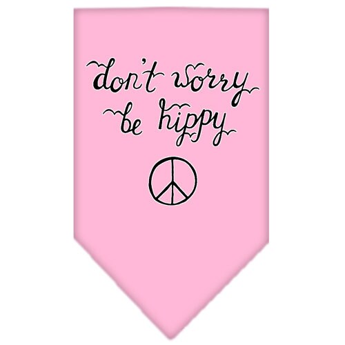“Don’t Worry, Be Hippy” Cotton Pet Bandana from As You Wish Apparel – Dog Humor Bandana