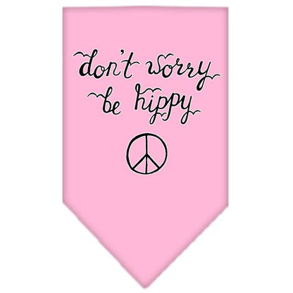 “Don’t Worry, Be Hippy” Cotton Pet Bandana from As You Wish Apparel – Dog Humor Bandana