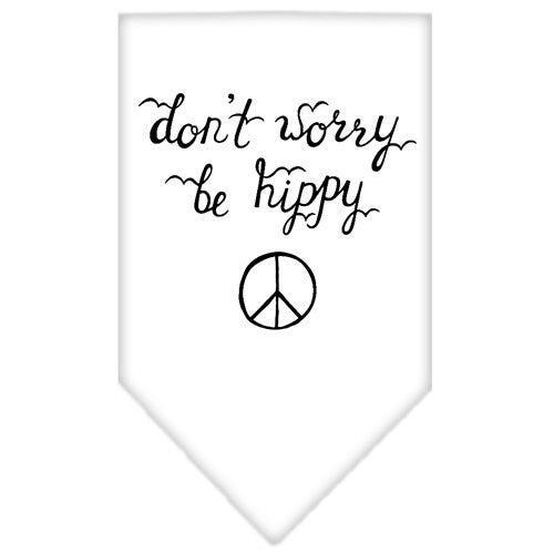 “Don’t Worry, Be Hippy” Cotton Pet Bandana from As You Wish Apparel – Dog Humor Bandana