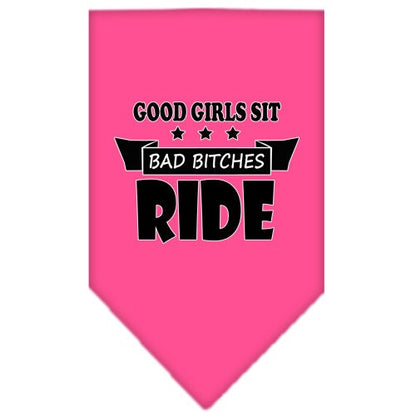 “Bitches Ride” Cotton Pet Bandana from As You Wish Apparel – Dog Humor Bandana