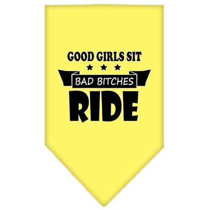 “Bitches Ride” Cotton Pet Bandana from As You Wish Apparel – Dog Humor Bandana