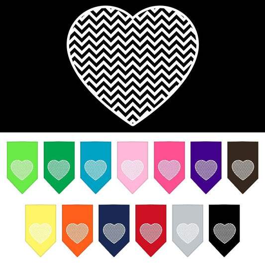 “Chevron Heart” Cotton Pet Bandana from As You Wish Apparel – Dog Fashion Bandana