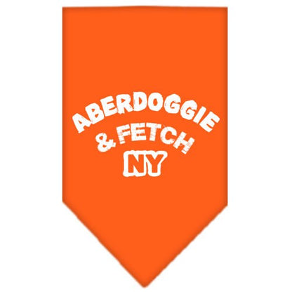 Pet and Dog Bandana Screen Printed, “Aberdoggie & Fetch NY”