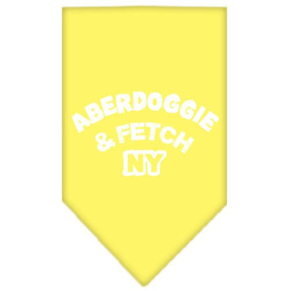Pet and Dog Bandana Screen Printed, “Aberdoggie & Fetch NY”