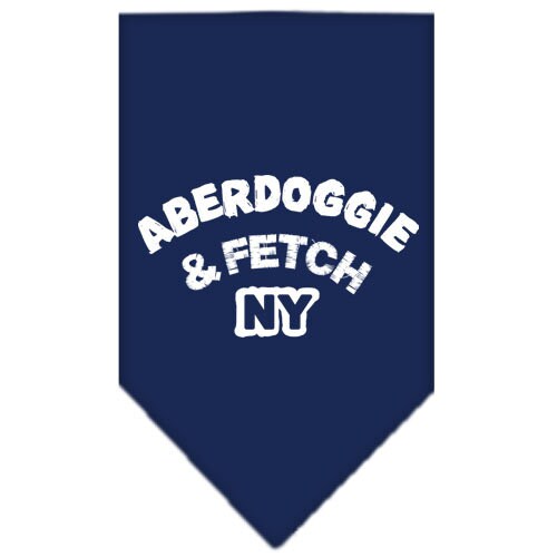 Pet and Dog Bandana Screen Printed, “Aberdoggie & Fetch NY”